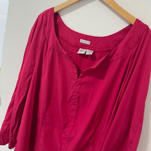 Giorgio Fiorline Pink Stretchy Plus Size Blouse Size 26/28W - Picture 2 of 4